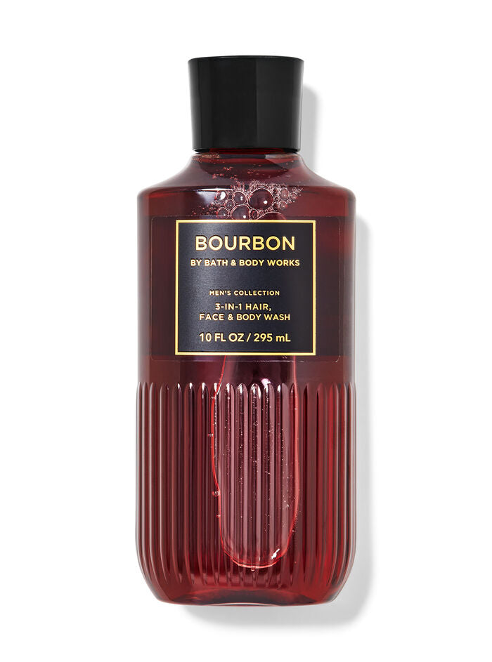 Mens Bourbon 3-in-1 Hair, Face & Body Wash