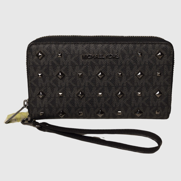 Women Sig Wallet With Studs Black