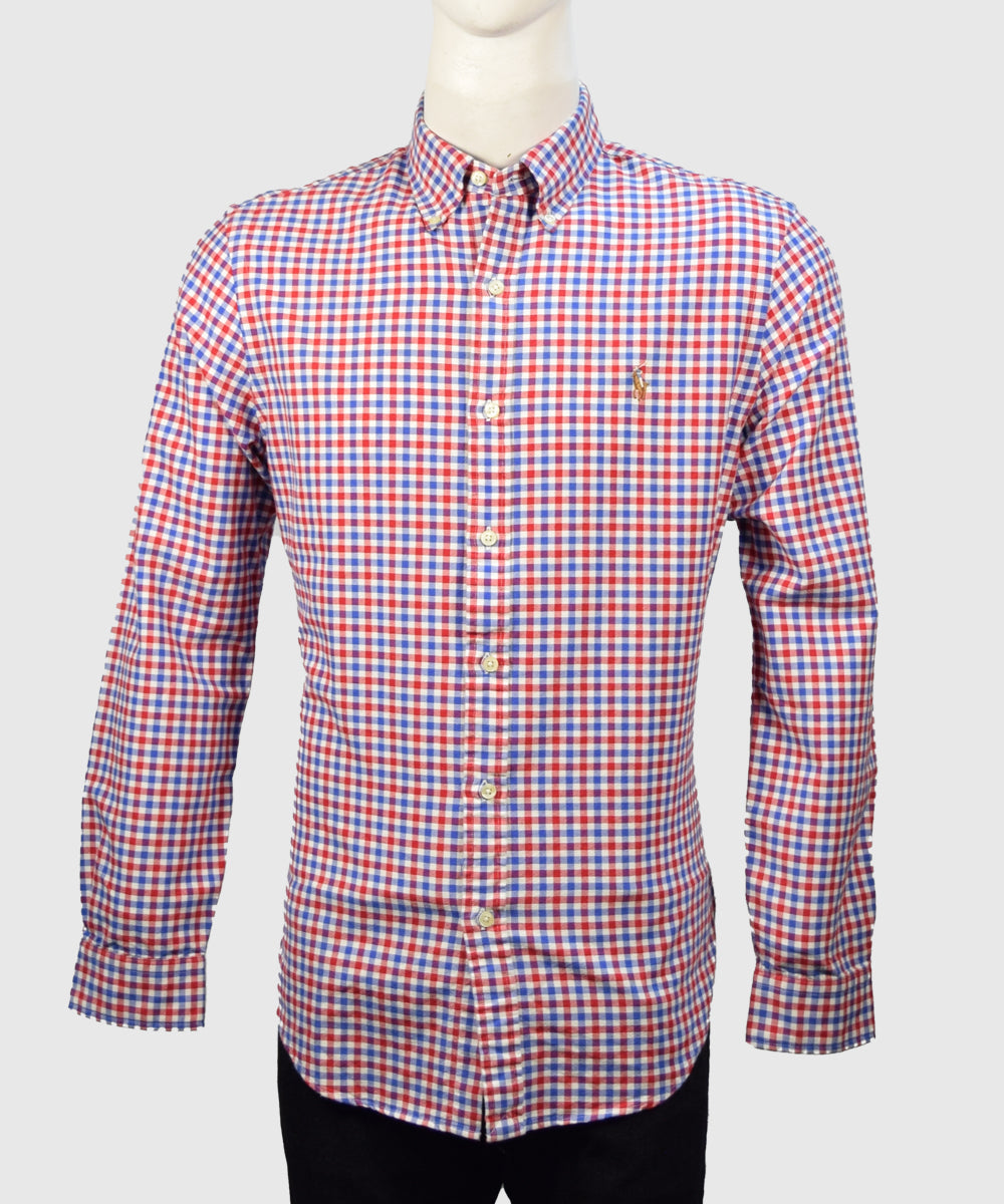 L/S Button Down Oxofrd Brown Pony Slim Fit Men'S Shirt (Ralph Lauren)