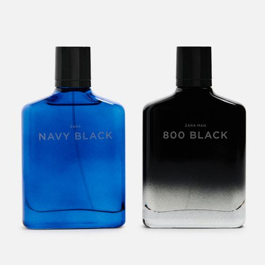 Zara Navy Black + Zara Man 800 Black Eau De Toilette Men 2 x 100 ml