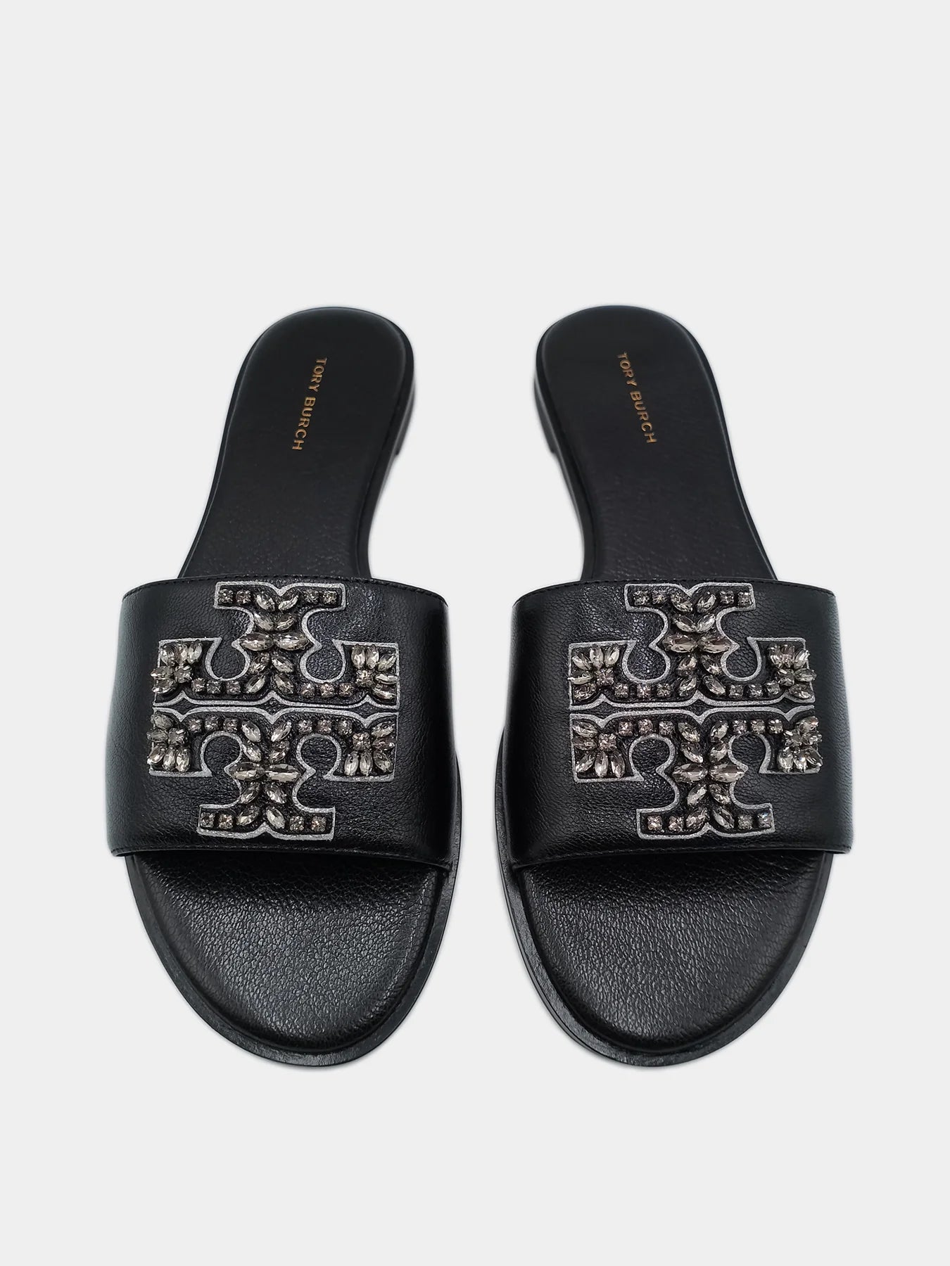 Everly Embellished Slide - Perfect Black