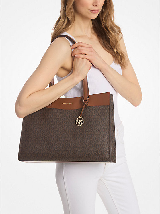 Jet Set Travel Large Saffiano Leather Pocket Tote Bag