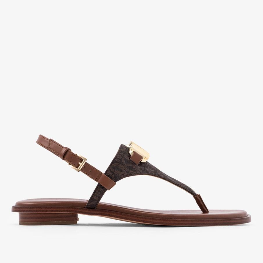Ladies Reed Flat Thong Brown