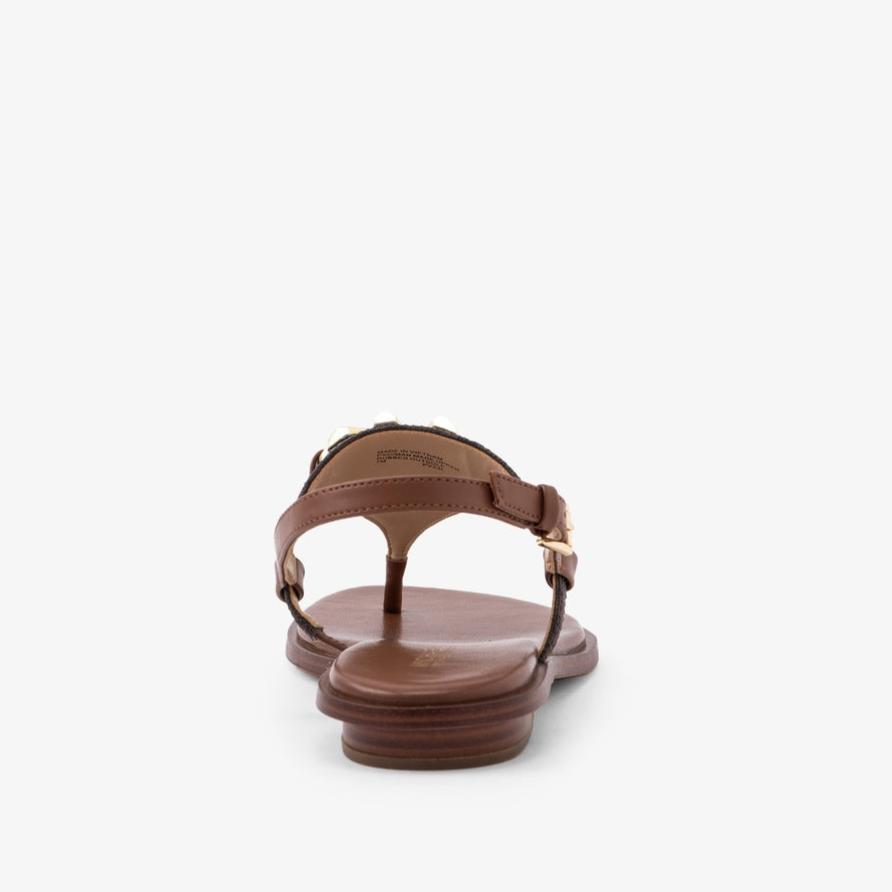 Ladies Reed Flat Thong Brown