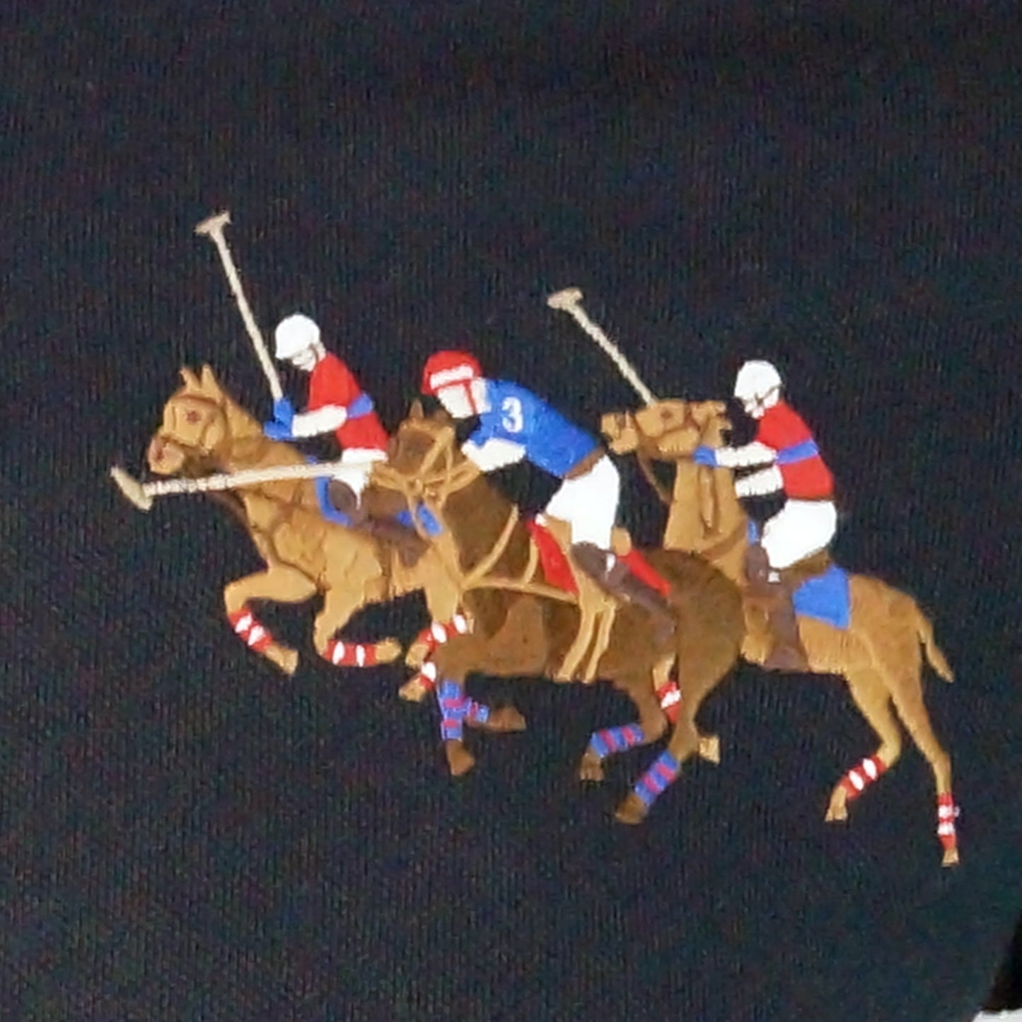 Front Triple Pony Men'S Polo