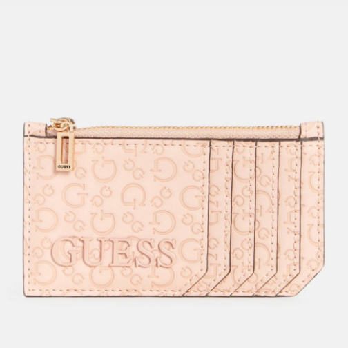 Ladies bowie debossed logo card case