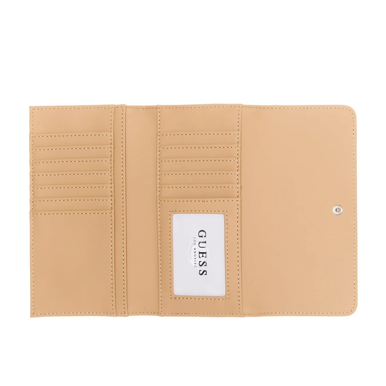 Ladies debossed logo slim clutch wallet