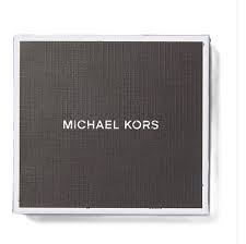MK Signature Logo Billfold Wallet and Belt Gift Set