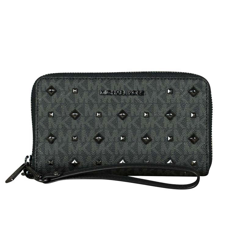 Women Sig Wallet With Studs Black