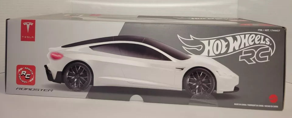 Hot Wheels Tesla Roadster Remote Control RC White