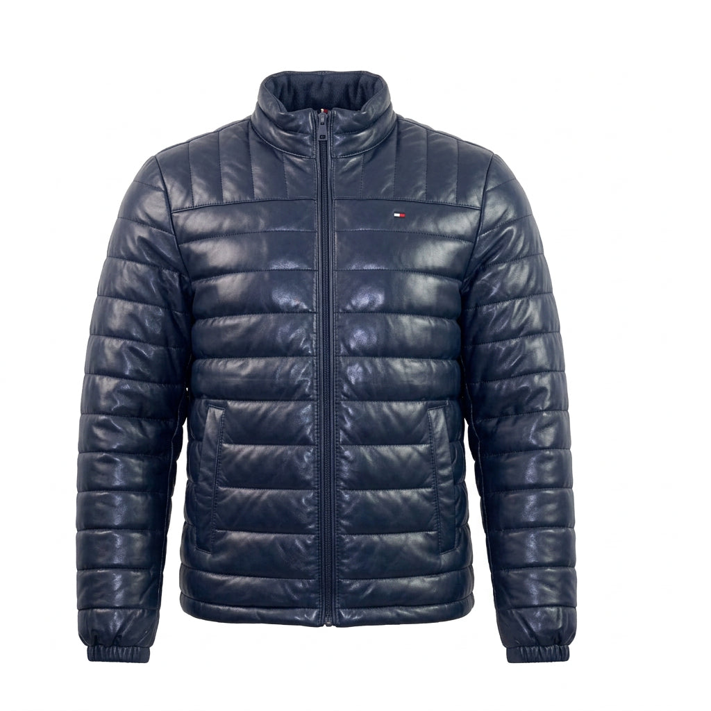 Tommy Puffer Leather Jacket