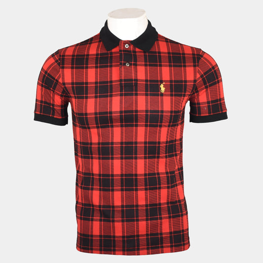 Small Pony Check Men'S Polo