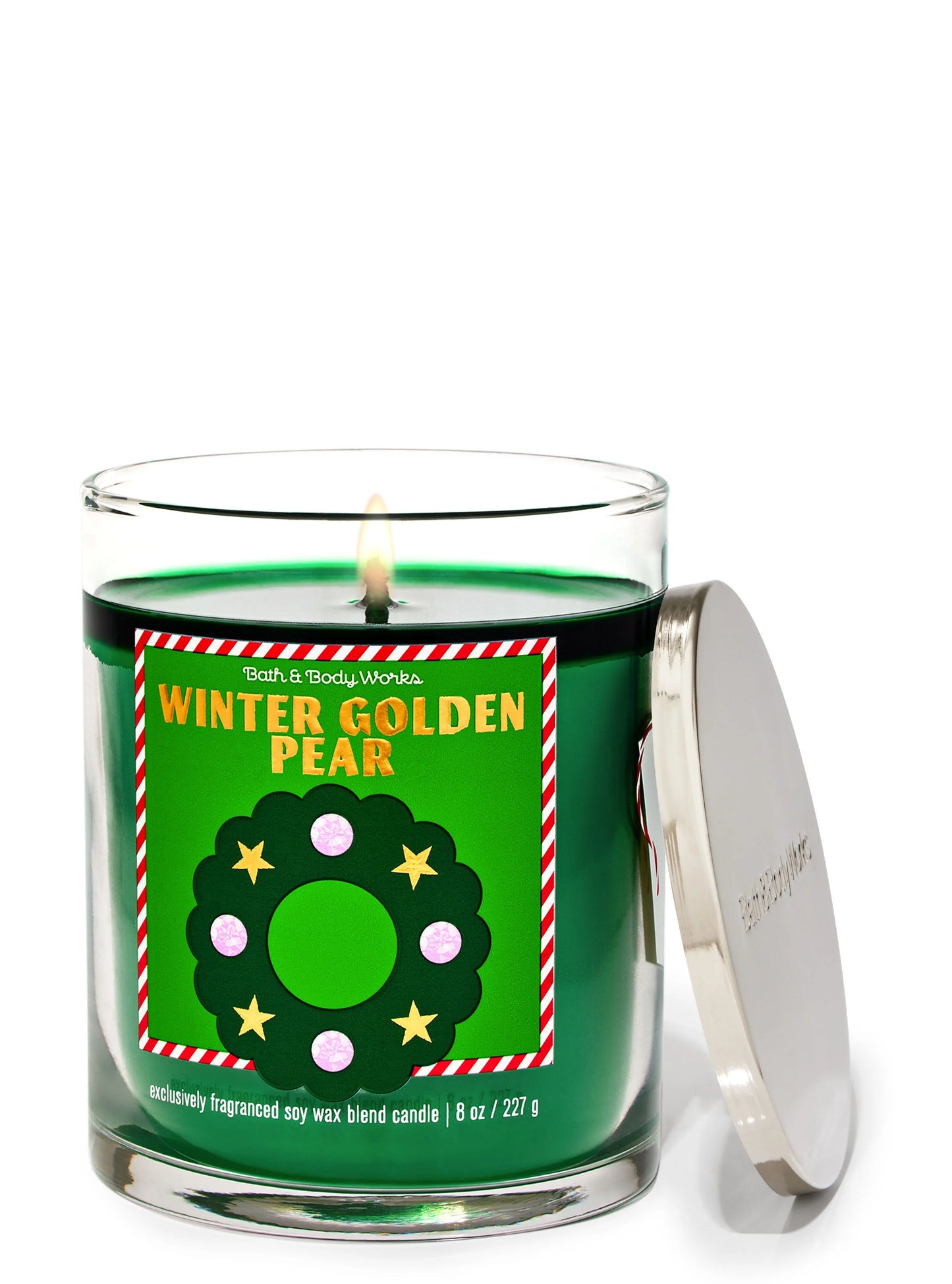 Winter Golden Pear Single Wick Candle