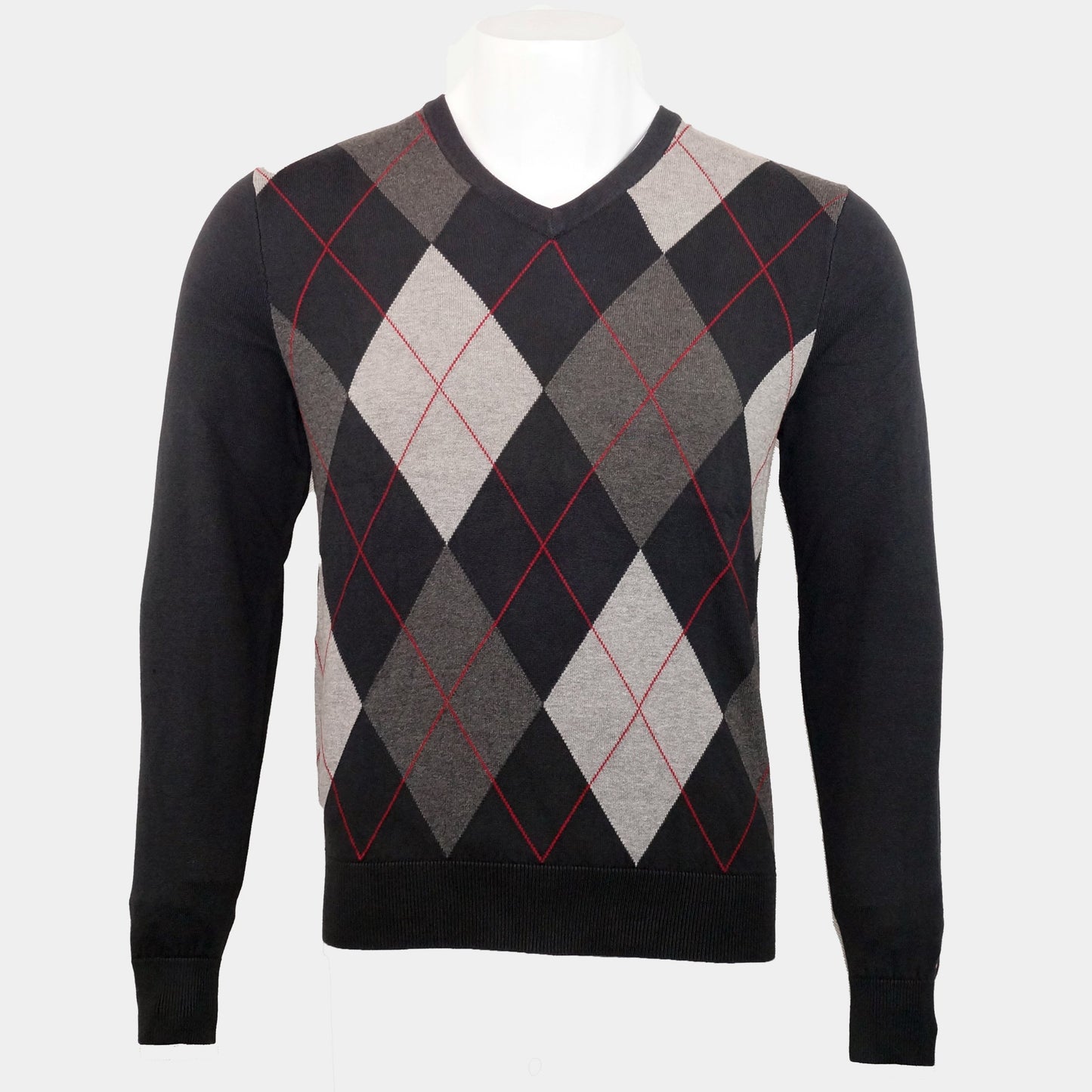 Tommy V Neck Diamond Cube Sweater