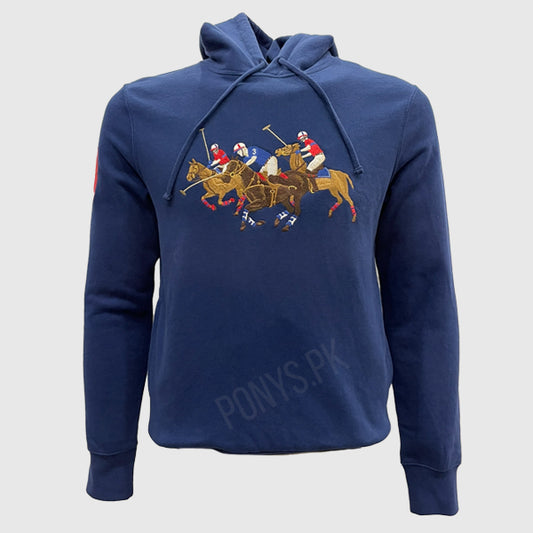 MEN TRIPLE PONY FLEECE HOODIE (RALPH LAUREN)