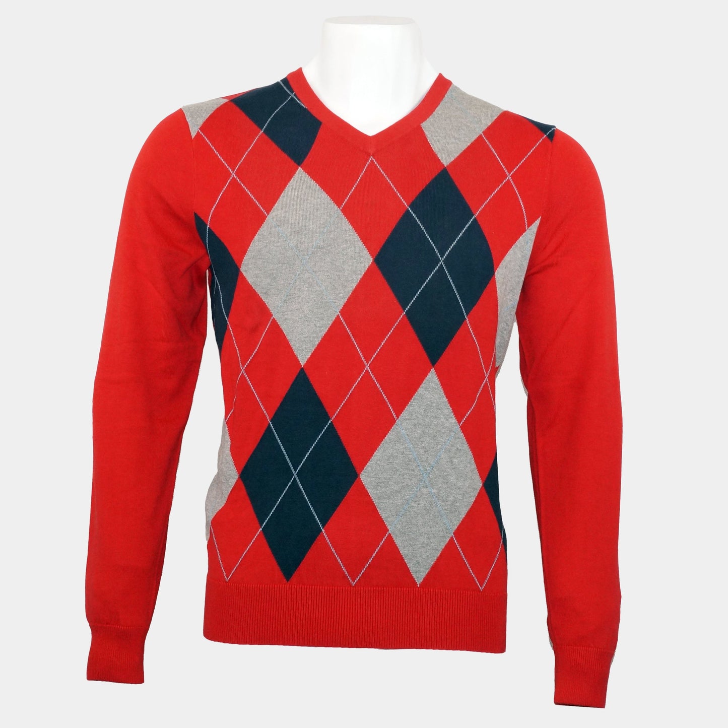 Tommy V Neck Diamond Cube Sweater