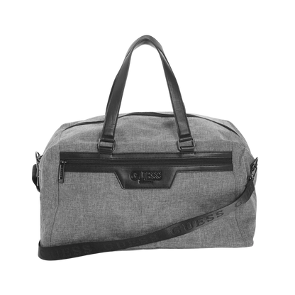 Faux-Leather Trim Duffle Bag