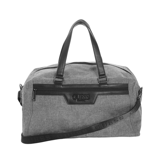 Faux-Leather Trim Duffle Bag