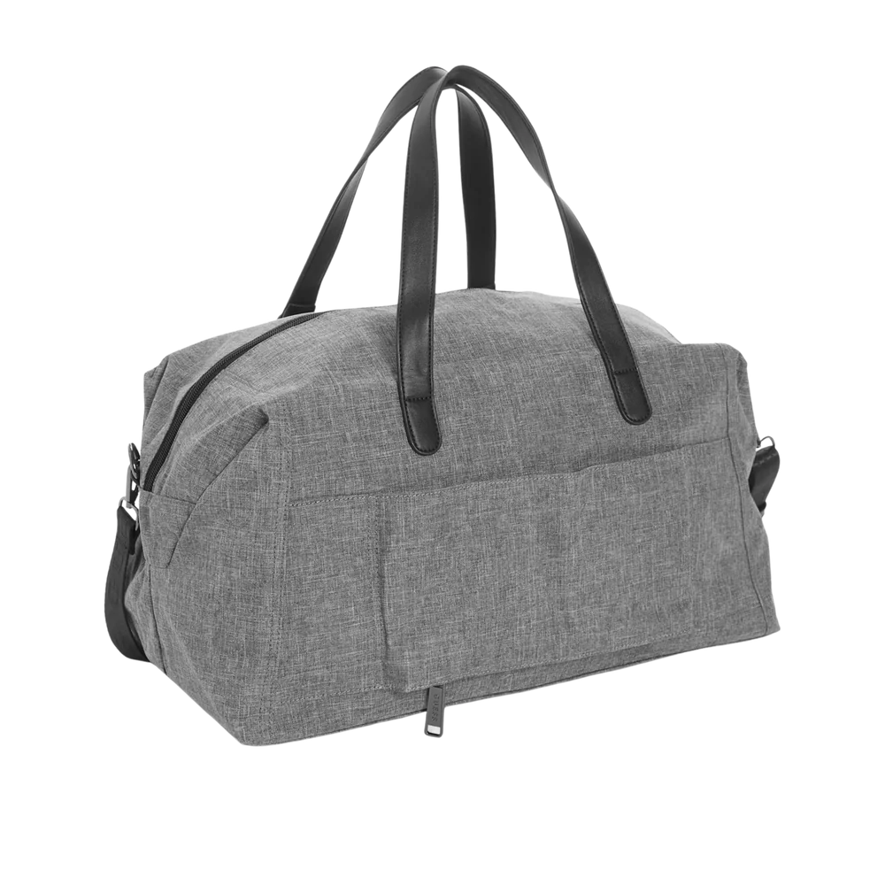 Faux-Leather Trim Duffle Bag