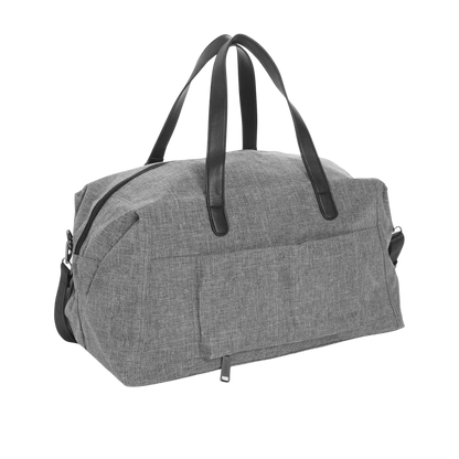 Faux-Leather Trim Duffle Bag