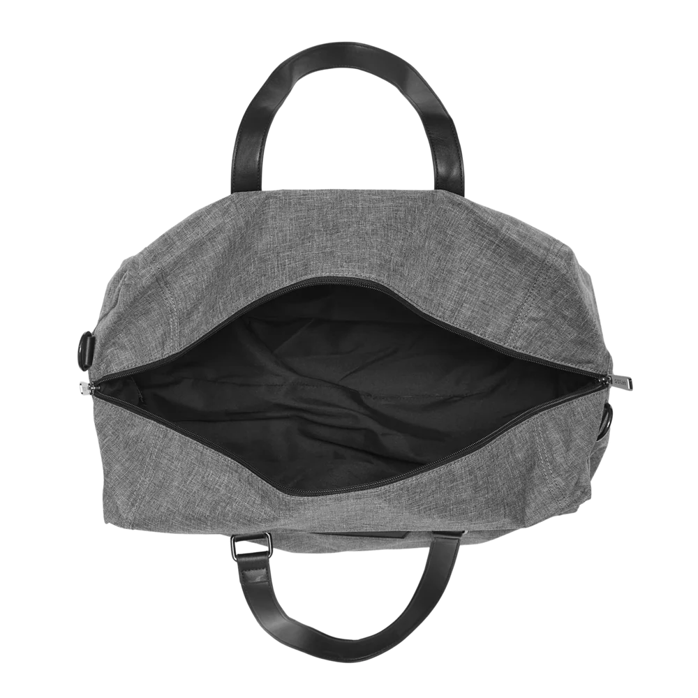 Faux-Leather Trim Duffle Bag