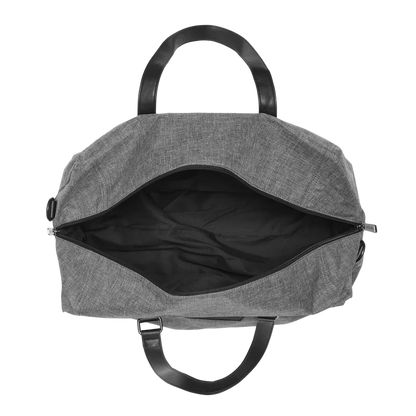 Faux-Leather Trim Duffle Bag