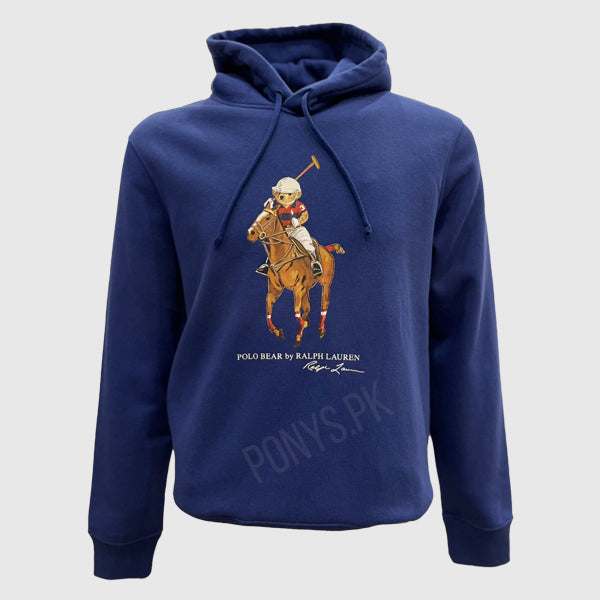 Men L/S Fleece Bear Horse Hoodie (Ralph Lauren)