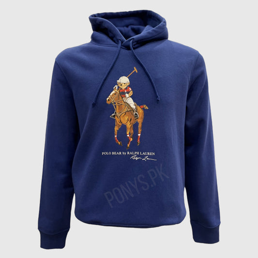 MEN L/S FLEECE BEAR HORSE HOODIE (RALPH LAUREN)