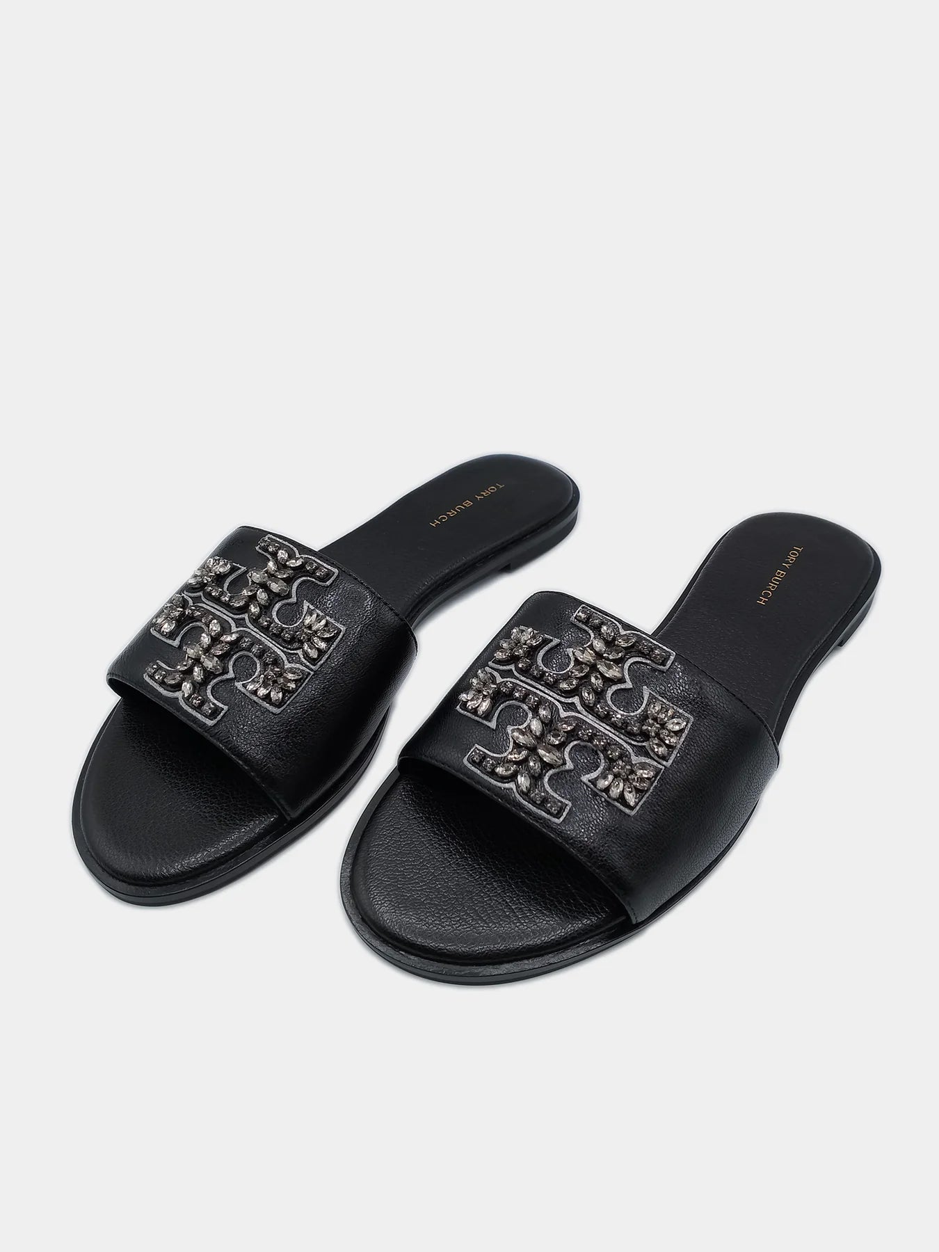 Everly Embellished Slide - Perfect Black