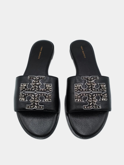 Everly Embellished Slide - Perfect Black