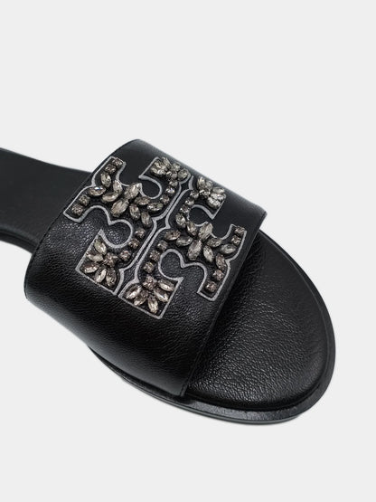 Everly Embellished Slide - Perfect Black