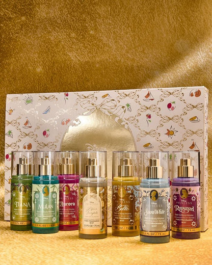 Disney Princess 7 piece Mini Fine Fragrance Mist Gift Set