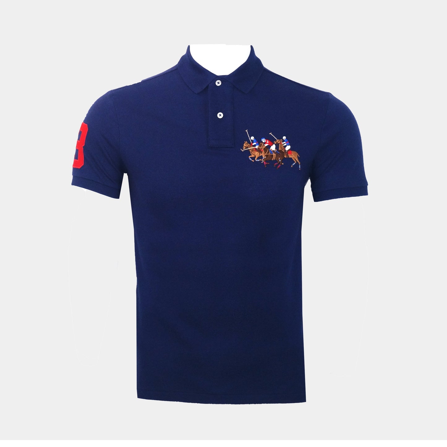 Front Triple Pony Men'S Polo