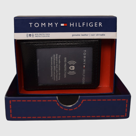 Men Leather Card Holder (Tommy Hilfiger) Black