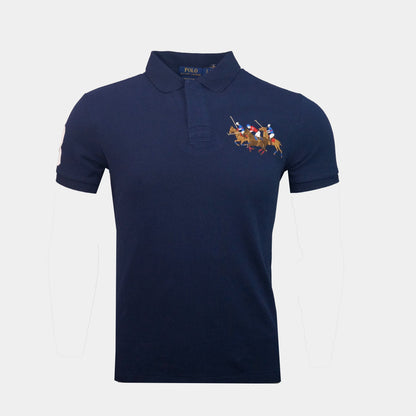 Front Triple Pony Men'S Polo