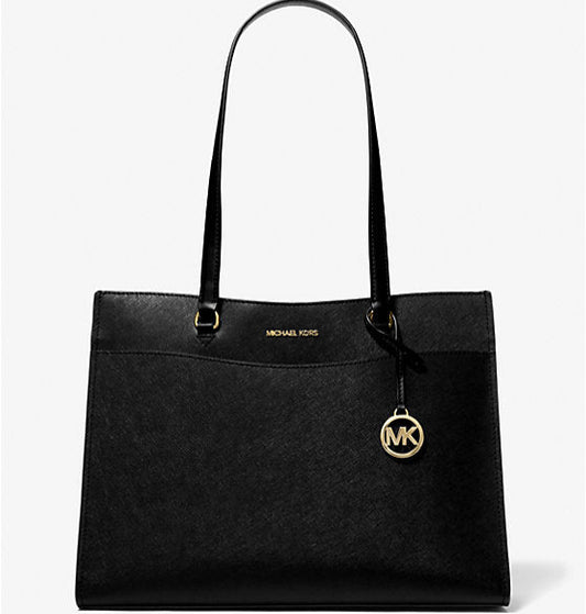 Jet Set Travel Large Saffiano Leather Pocket Tote Bag