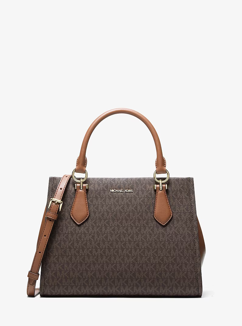 Marilyn Medium Signature Logo Convertible Satchel Handbag