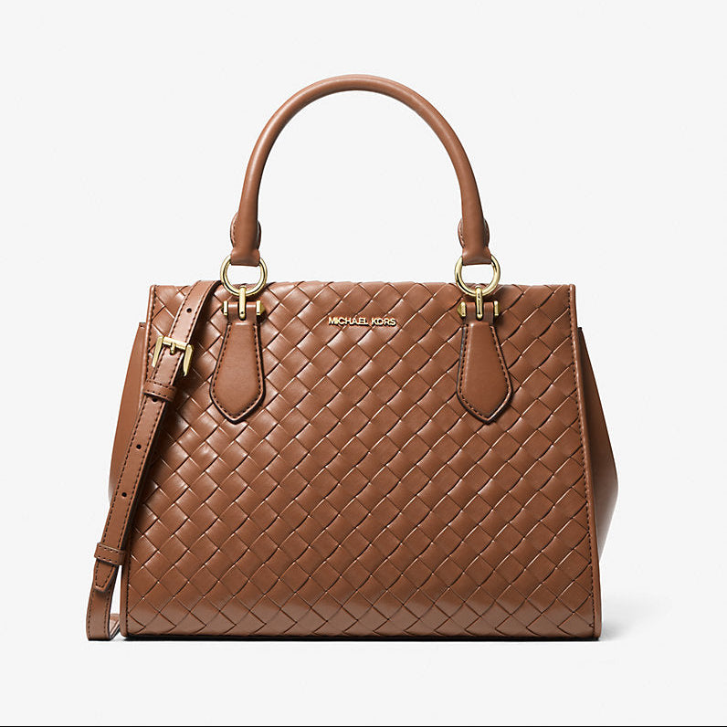 Marilyn Medium Woven Satchel Handbag