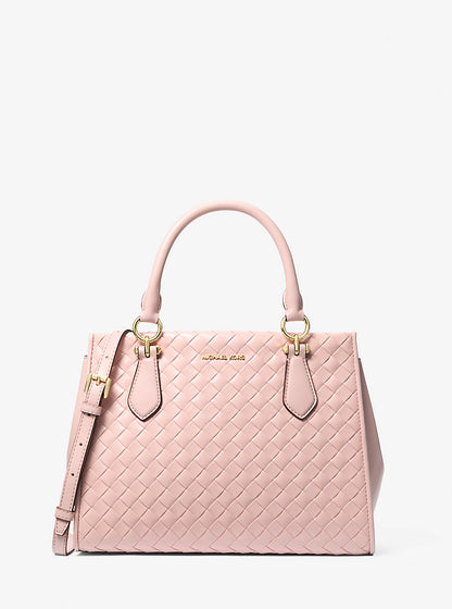Marilyn Medium Woven Satchel Handbag