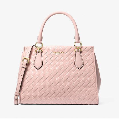 Marilyn Medium Woven Satchel Handbag