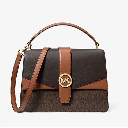 Greenwich Medium Signature Logo Satchel