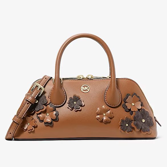 Petra Small Signature Logo Floral Embellished Crossbody Bag