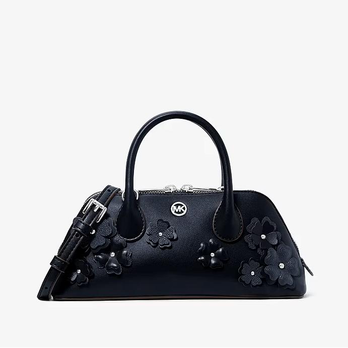 Petra Small Signature Logo Floral Embellished Crossbody Bag