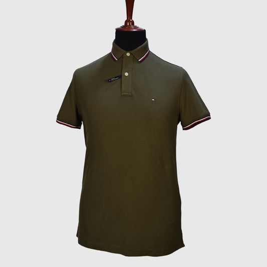 S/S POLO WITH SMALL BADGE MEN'S POLO SHIRT (TOMMY HILFIGER