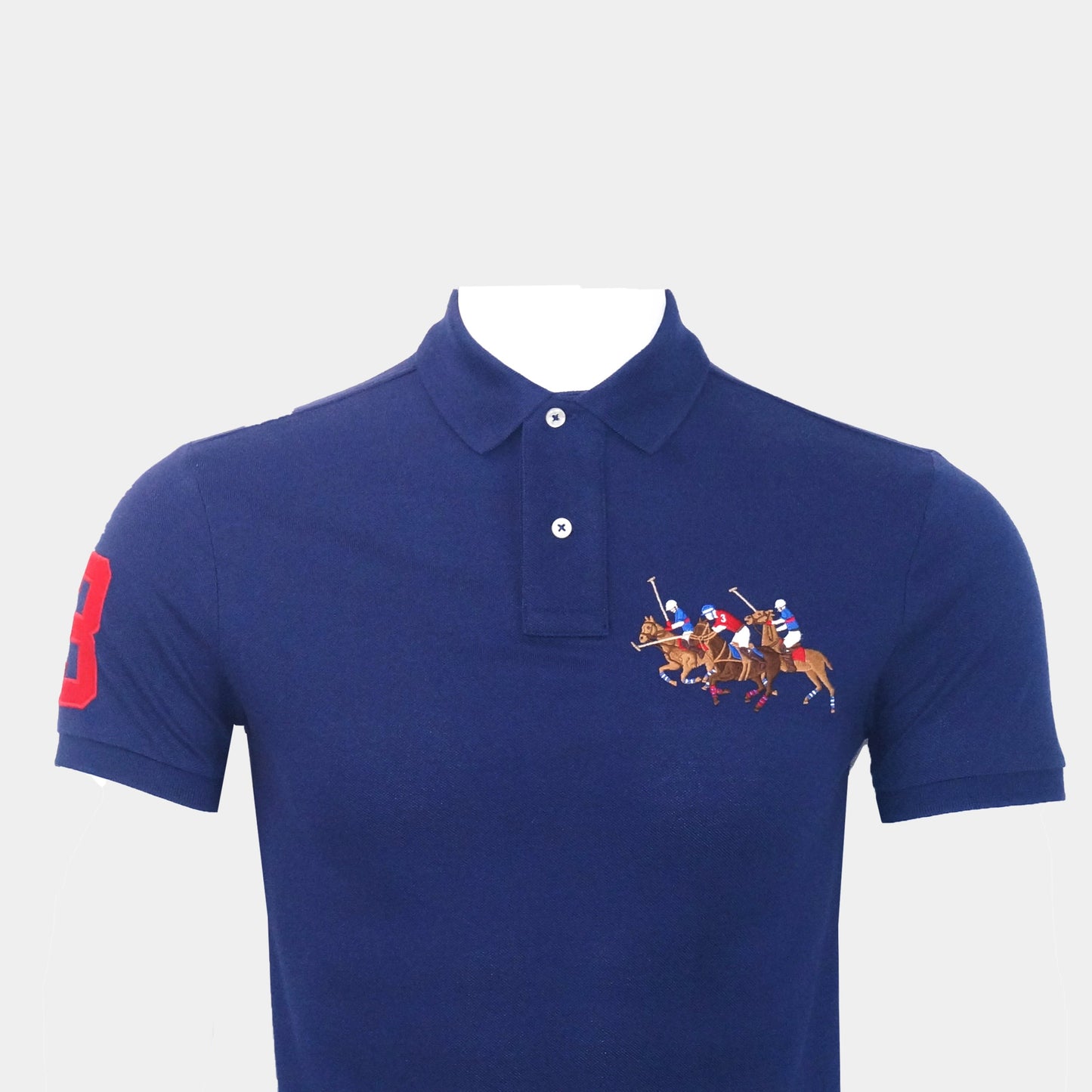 Front Triple Pony Men'S Polo