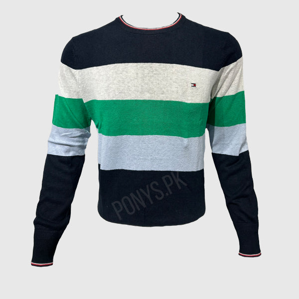 Men L/S Striper Crew Neck Sweater (Tommy Hilfiger)