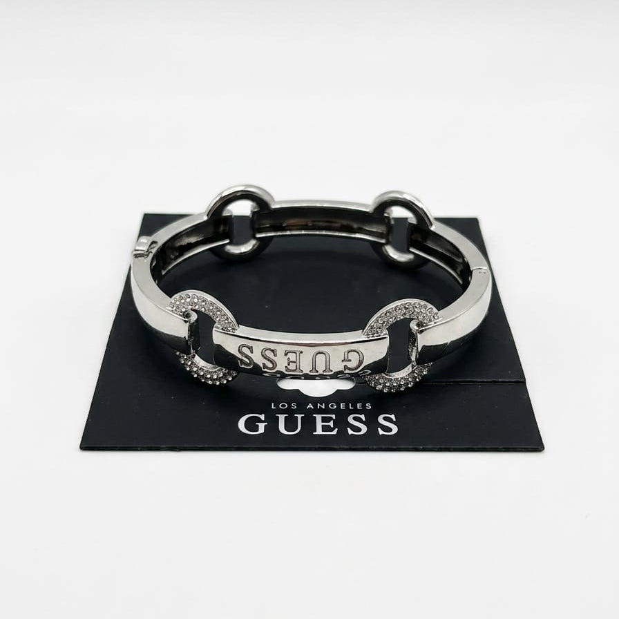 Silver women bracelet with crystals