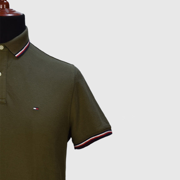 S/S POLO WITH SMALL BADGE MEN'S POLO SHIRT (TOMMY HILFIGER
