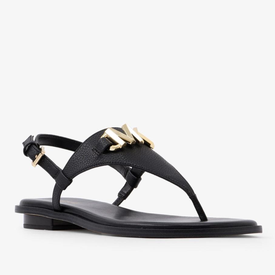 Ladies Reed Flat Thong   Black