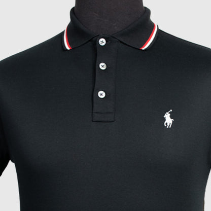 S/S Csf St Sp Tipped Men'S Polo Shirt (Ralph Lauren) Black